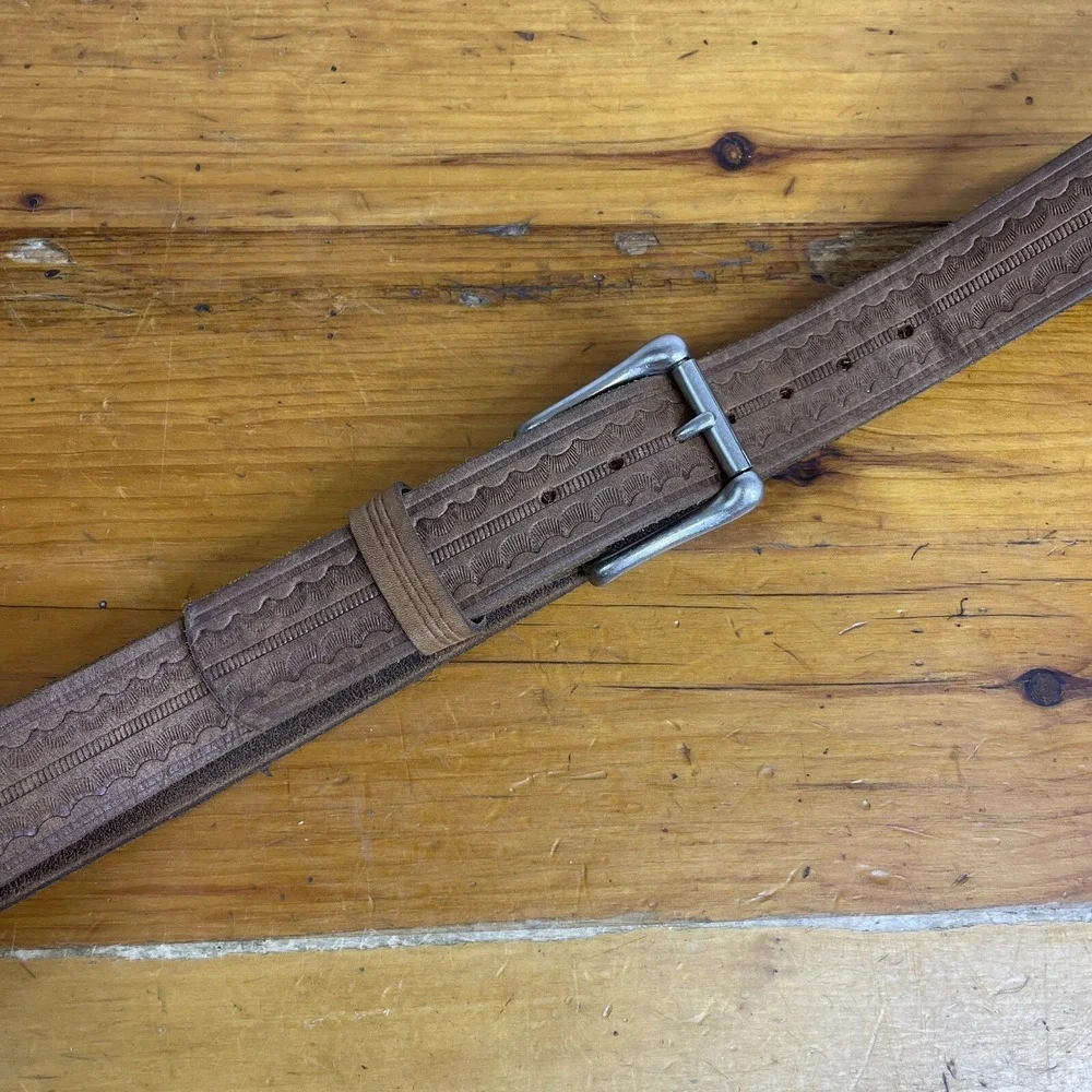 Bryce Canon Trading Post Mens‎ Genuine Top Grain Leather Belt Size 44 USA-Made